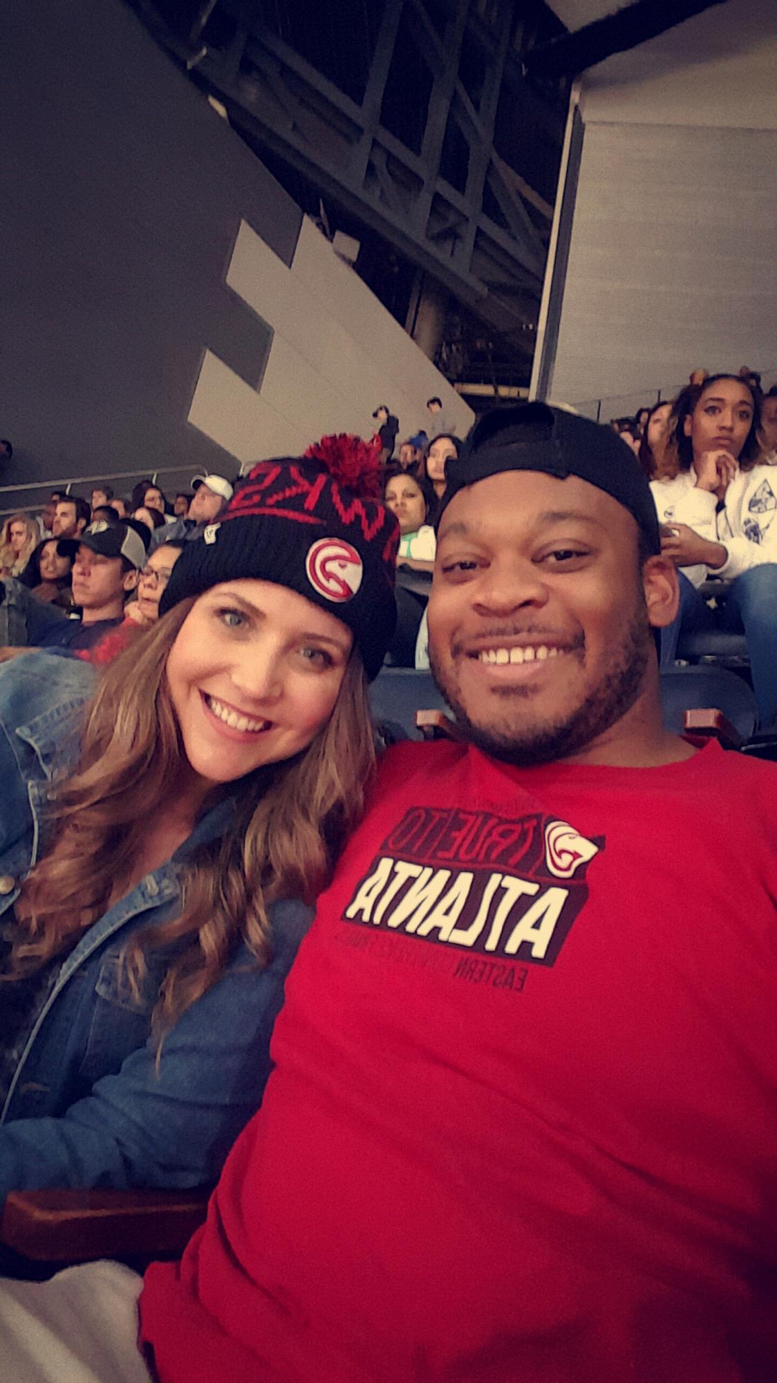 Our second date and our first (of many) Hawks games together!