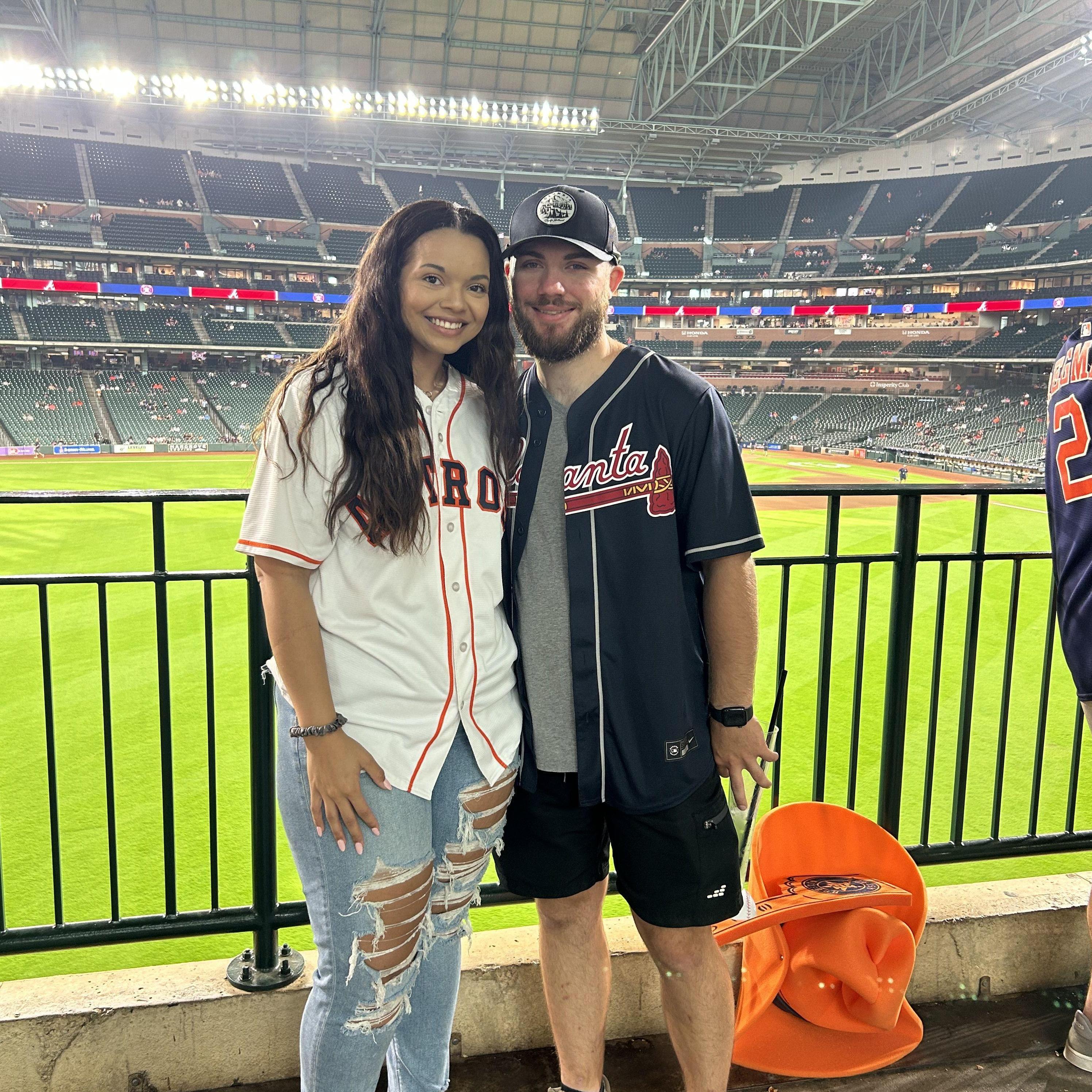 First professional baseball game together (: