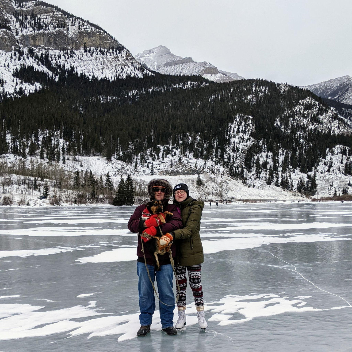Skating on Lake Louise