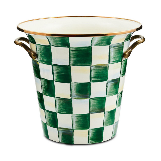Mackenzie-Childs Emerald Check Wine Cooler