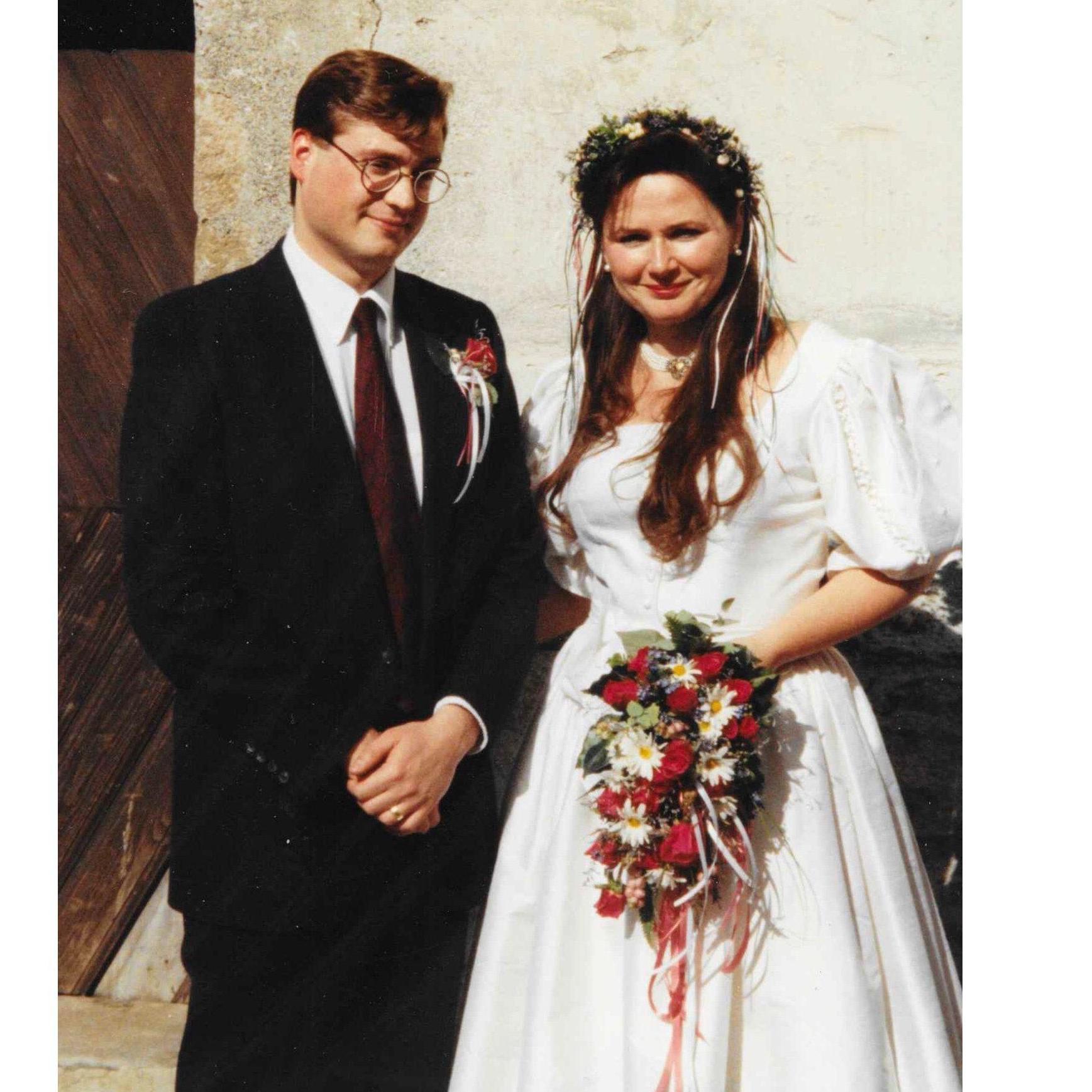 Sofie's Parents Dan Kiryelejza and Julianna Bray on their Wedding Day, October 6, 1990 in Munich