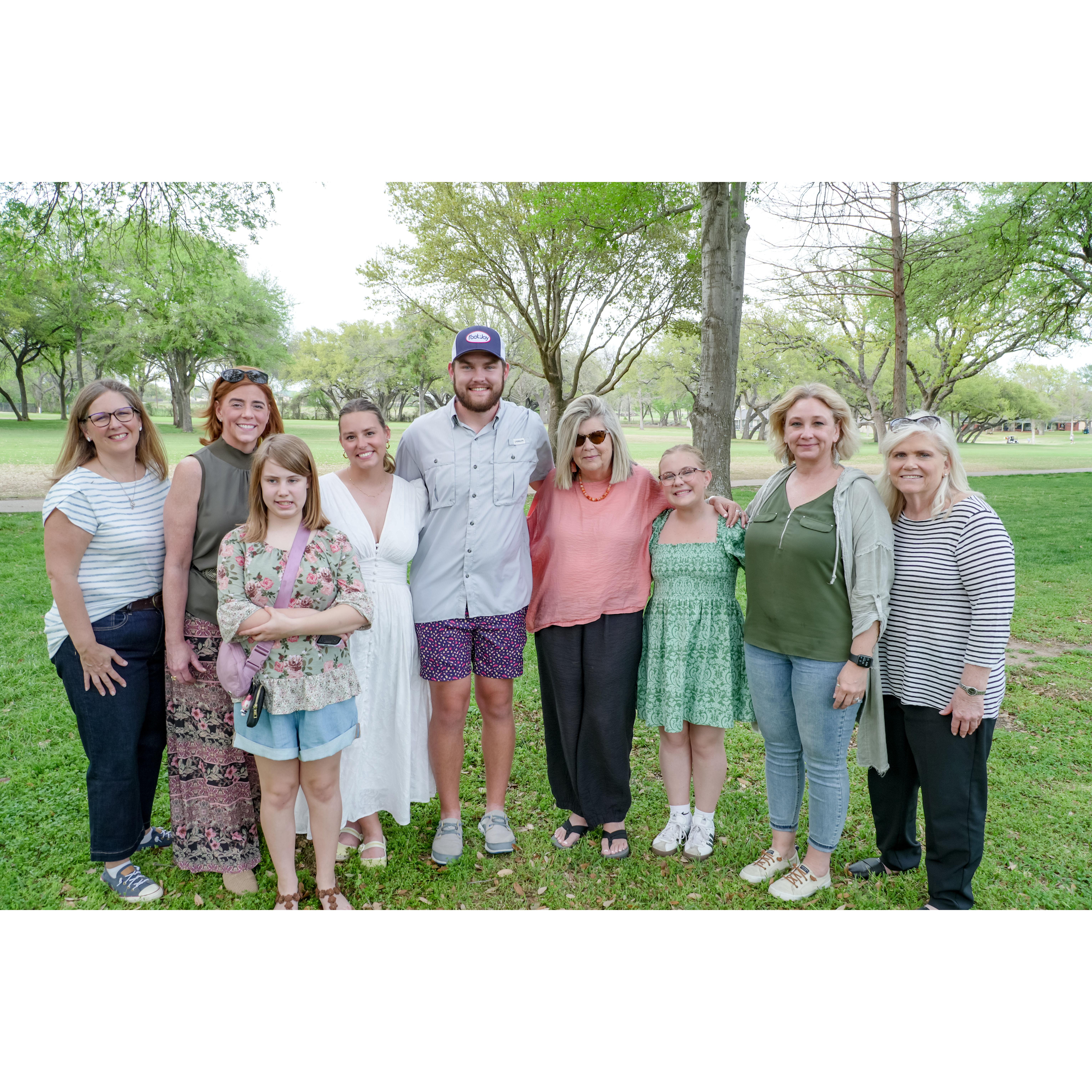 The Engagement Party- Christie, Aunt Laura, Chayse (13), Skyler, Blake, Sandra (Marmie), Avery (19 & Maid of Honor), Aunt Jamie, Aunt Joy