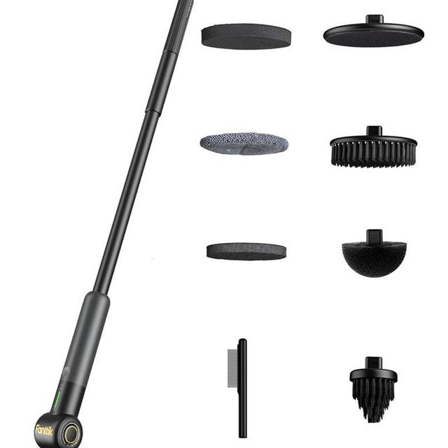 Fanttik G9 Pro Electric Scrubber, Dual-Speed (230/325 RPM) Rotary Cleaner with 6 Brush Heads, Adjustable Angle & Extendable Handle, IPX7 Waterproof, Type-C Charging for Bathroom, Tile, Grout