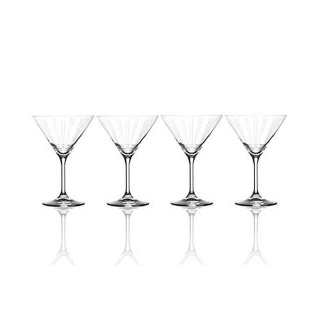 Mikasa Berlin Martini Glass, 4 Count (Pack of 1), Clear
