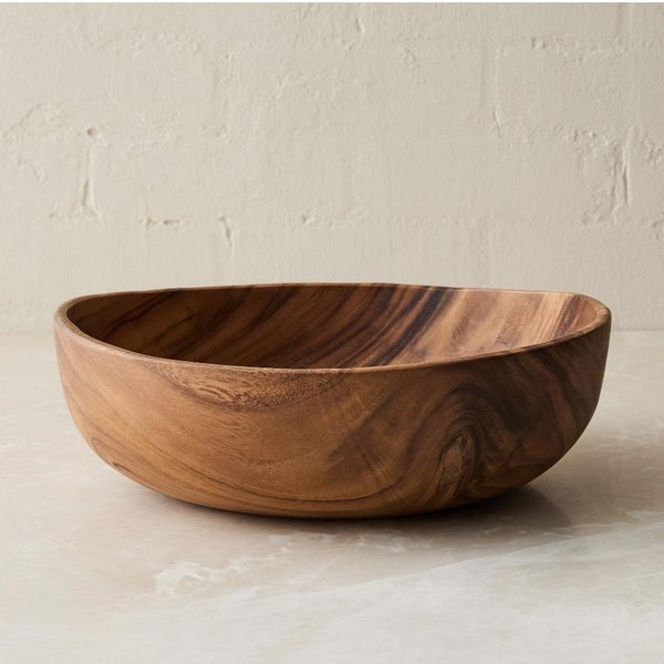 Organic Shaped Wood Serving Bowls