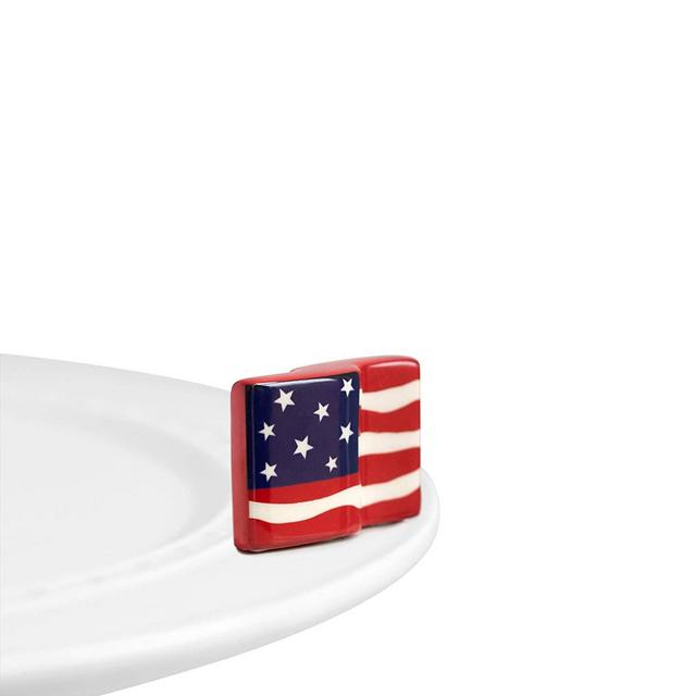 nf nora fleming - Nora Fleming Hand-Painted Mini: American Flag A18