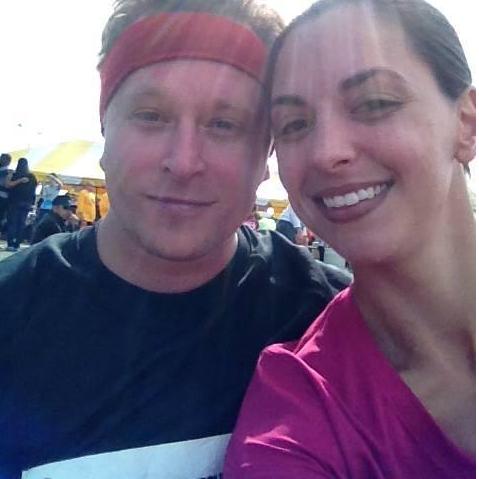After photo from the Army 10 Miler on Mark's 30th Birthday. Lauren was faster than Mark. By a lot.