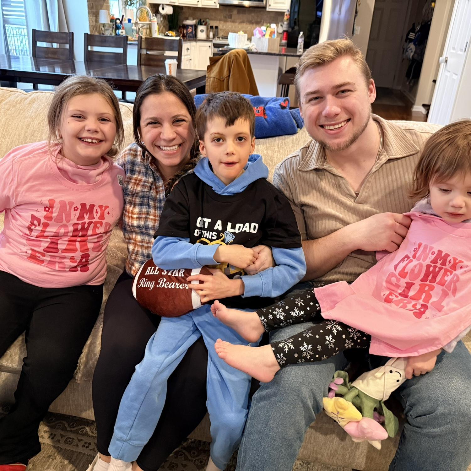 Asking our favorite kiddos to be in our wedding!! Carter, Brielle and Gwennie, we are so happy you said yes! 🤍