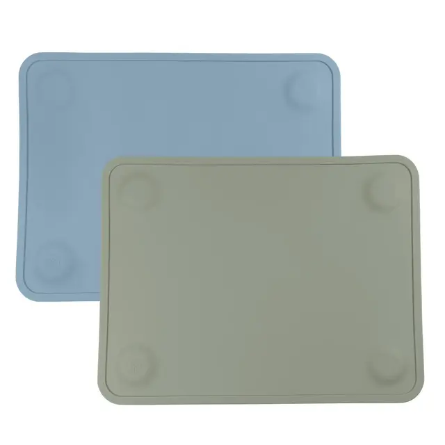 WeeSprout Silicone Suction Placemats for Babies, Toddlers & Kids - Large, 2 Pack