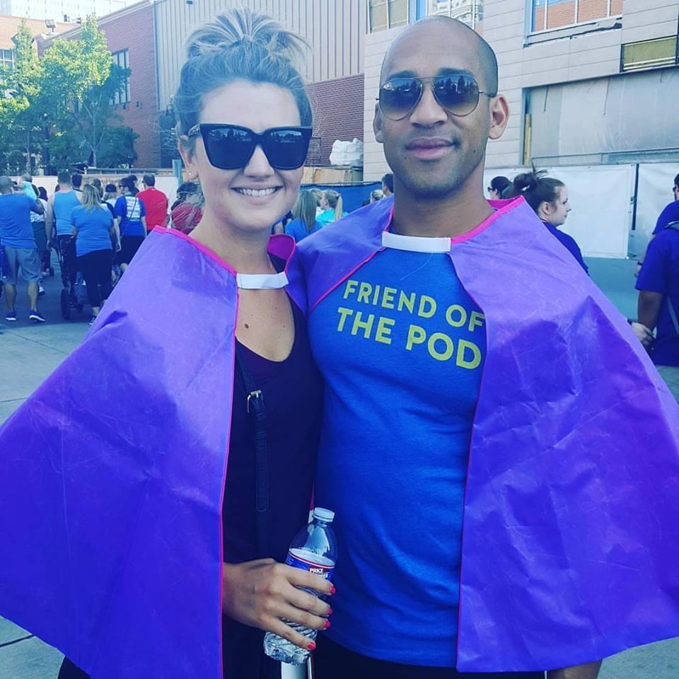 The first outing with her friends - and he put on a cape for her!