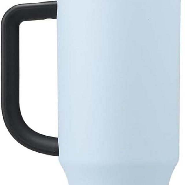 Owala Stainless Steel Triple Layer Insulated Travel Tumbler with Spill Resistant Lid, Straw, and Carry Handle, BPA Free, 40 oz, Blue (The Great Blue)