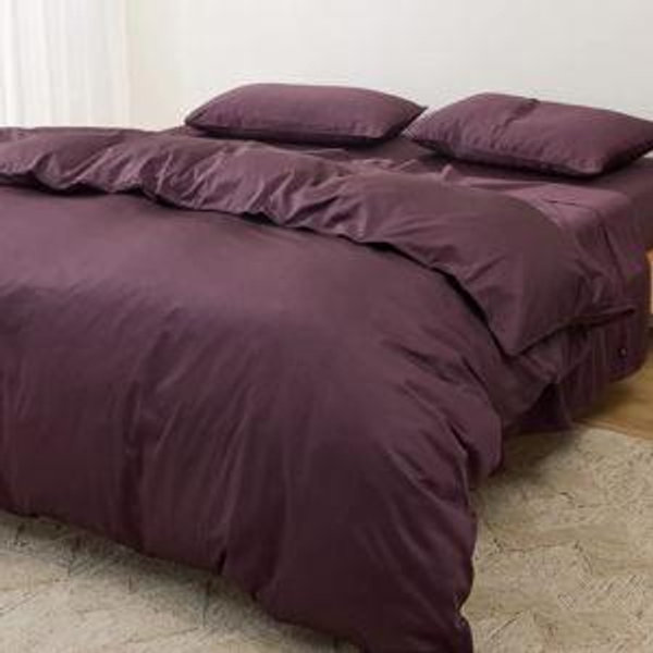 Eden Cotton Eggplant Duvet Cover - California King