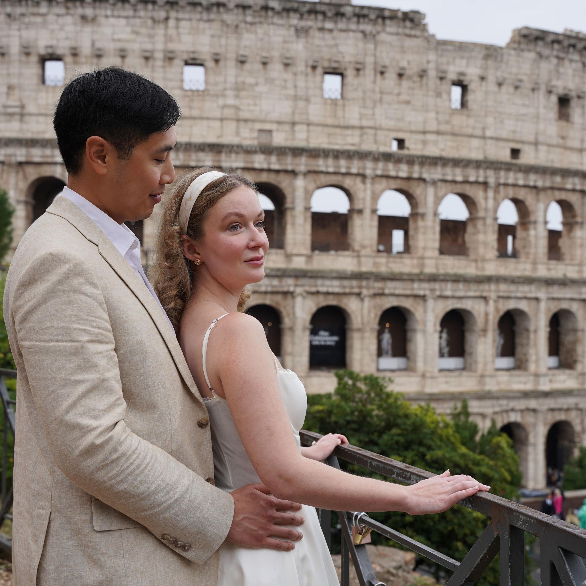Engagement photos in Rome