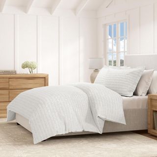 Mattea 3-Piece Honeycomb Waffle Duvet Set