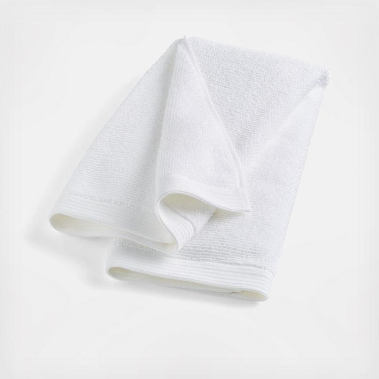 Antimicrobial Organic Cotton Bright White Bath Towels, Set of 6 +