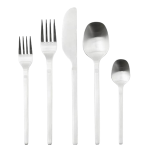 5 Piece Flatware Set with Matte Finish