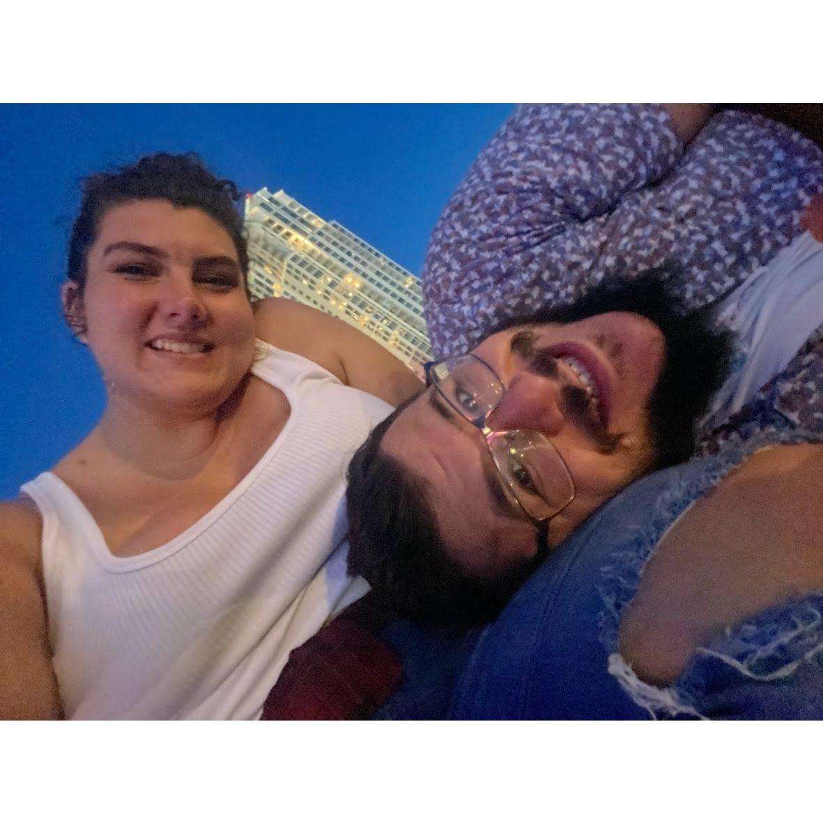 Seated for the Clearwater Independence Day Firework show, 2023