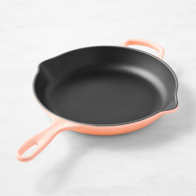Le Creuset Signature Enameled Cast Iron Skillet Fry Pan, 10.25", Peche