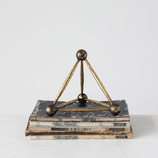 Metal Pyramid Decorative Figurine