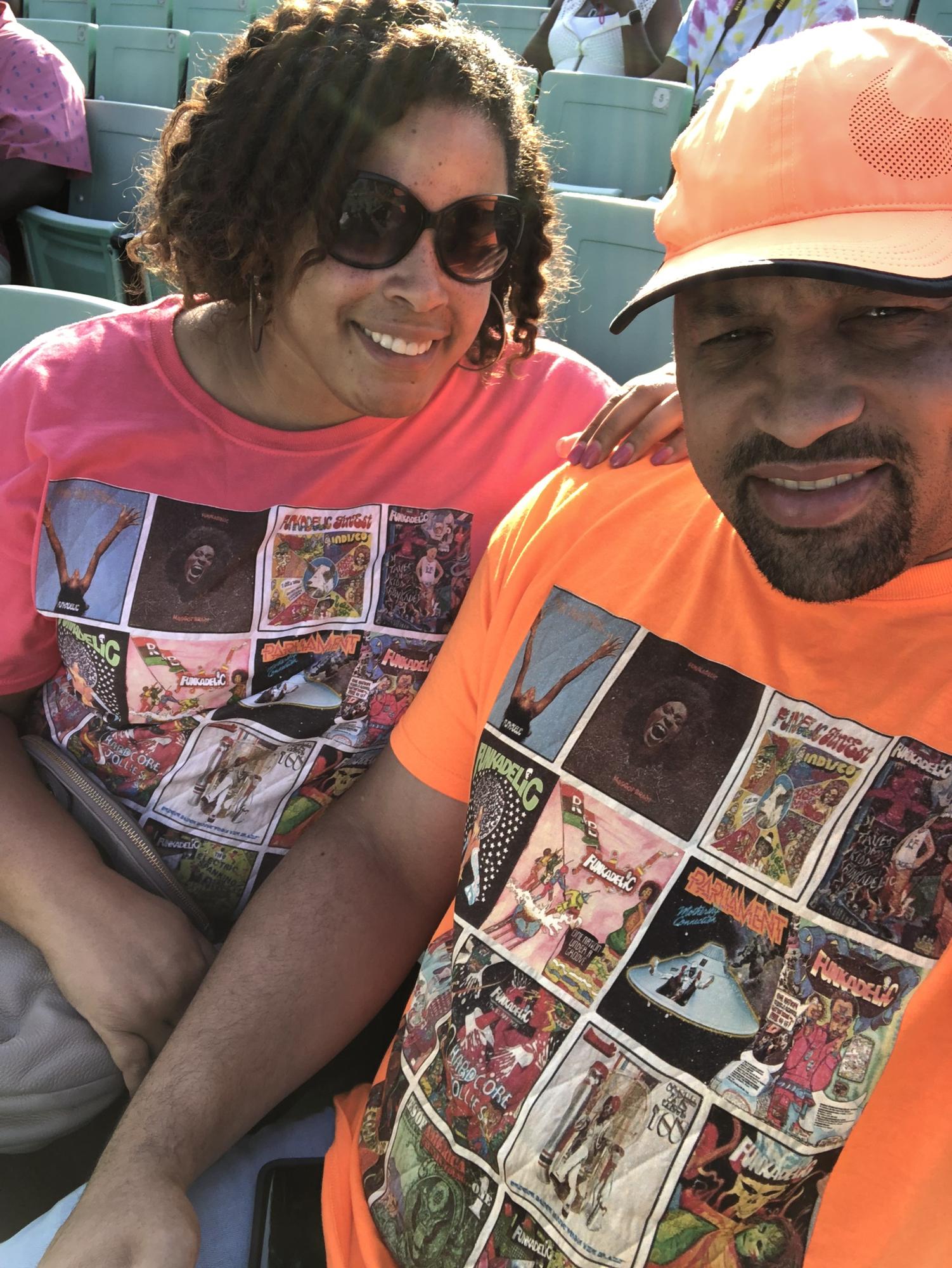 Road trip to Raleigh, NC to see George Clinton and Parliament Funkadelic...He had shirts made
