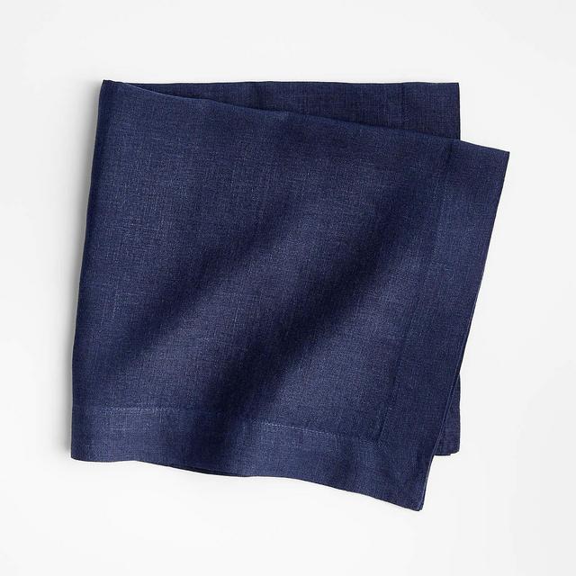 Marin Deep Indigo Blue Linen Dinner Napkin - Set of 4