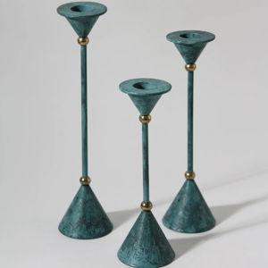 Memphis Design Metal Candle Holders Set