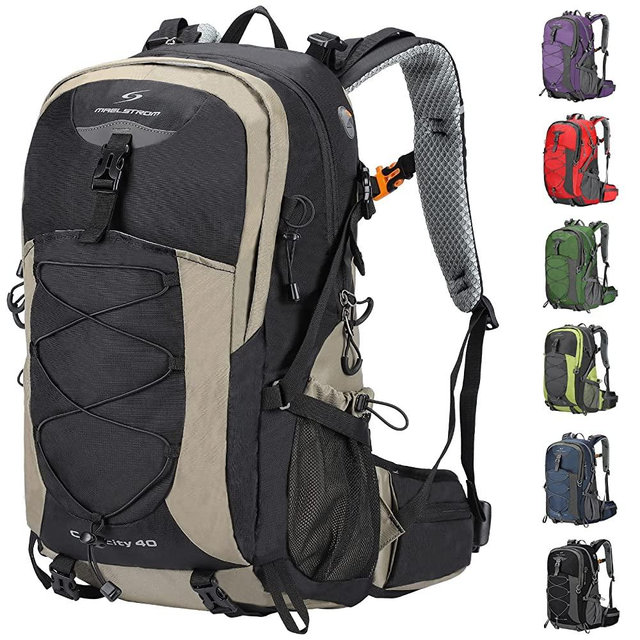 Maelstrom Hiking Backpack, Camping Backpack, 40L/50L Waterproof Hiking Daypack with Rain Cover, Lightweight Travel Backpack
