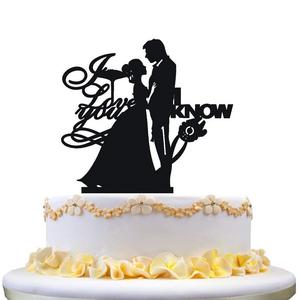 16 years and up - I Love You I Know wedding Cake Topper,Bride Groom wedding party decoration