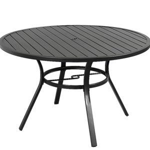 Style Selections Pelham Bay Round Outdoor Dining Table 48-in W x 48-in L with Umbrella Hole
