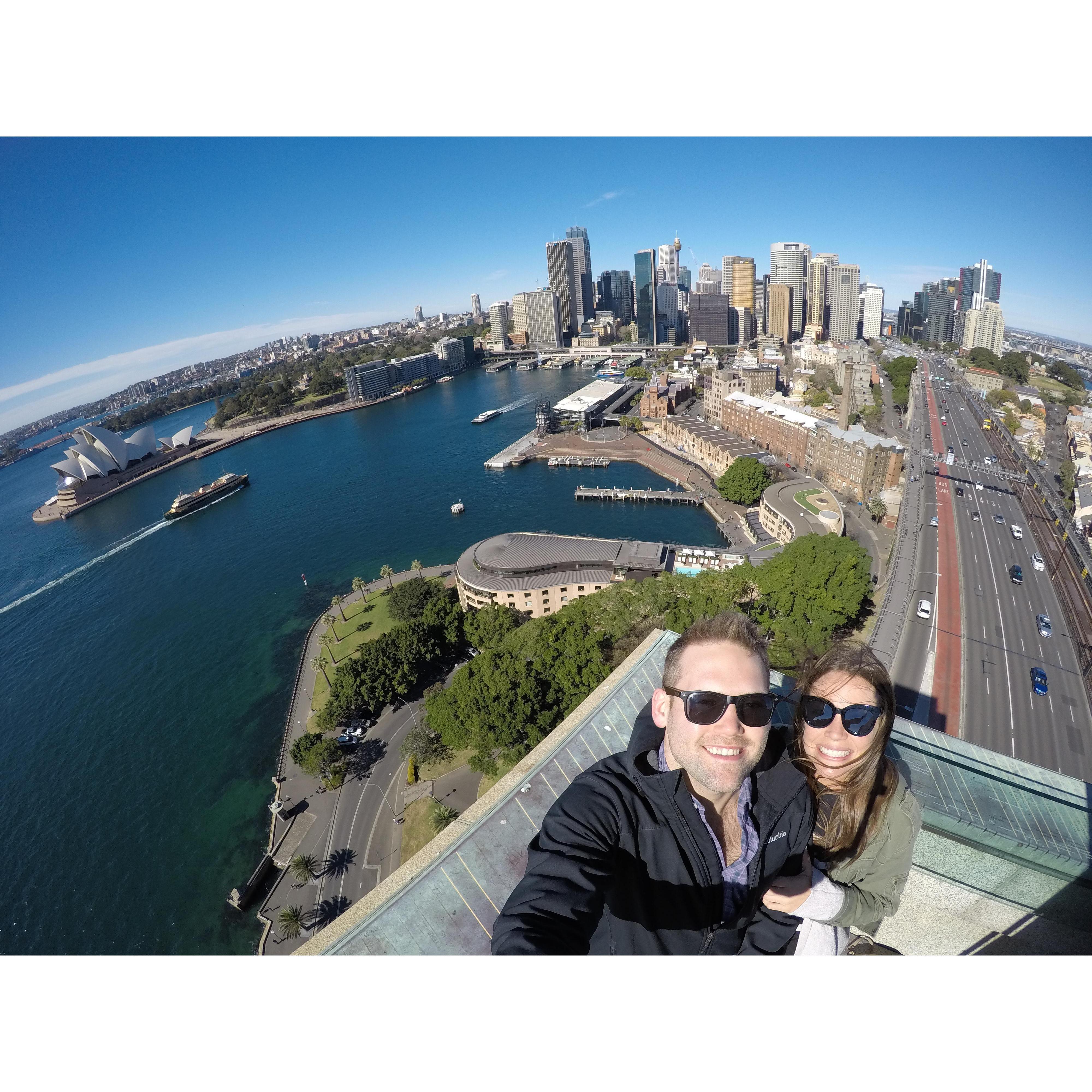Facing our fear of heights on the Sydney Harbor Bridge!