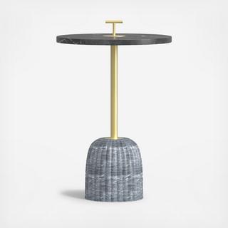 Leni Carved Marble Drink Table