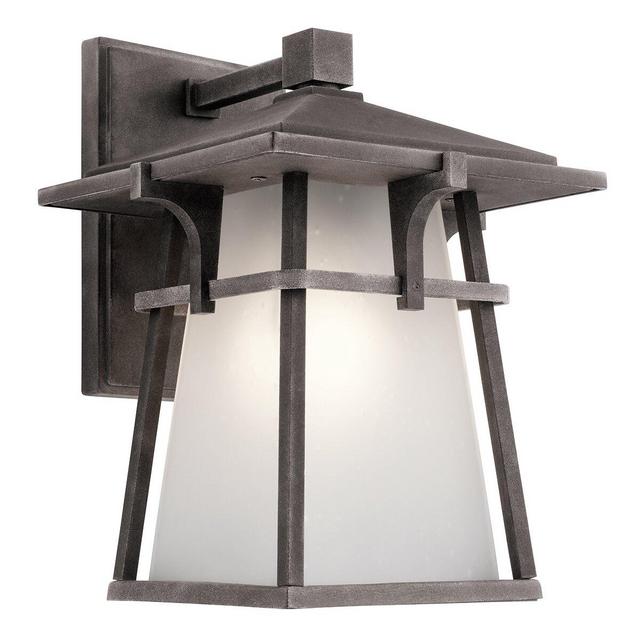 Totterdown Black Integrated LED Glass Outdoor Wall Lantern