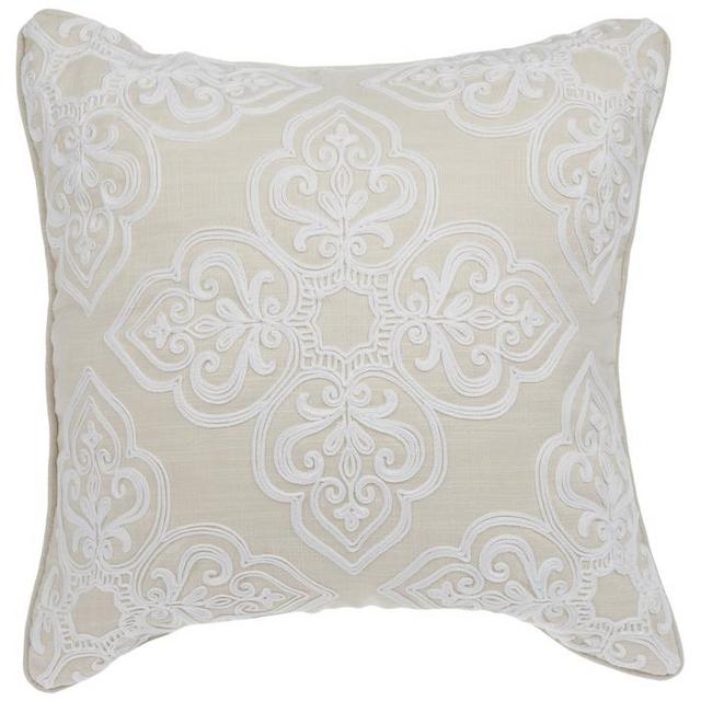 Ivory & White Medallion Pillow