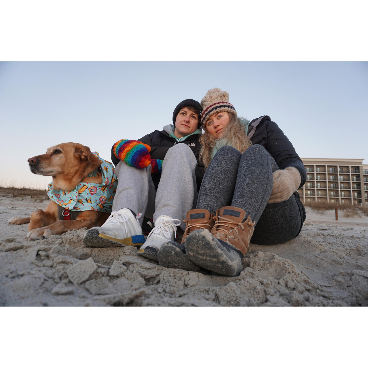 Sunrise in Carolina Beach, NC with Nala