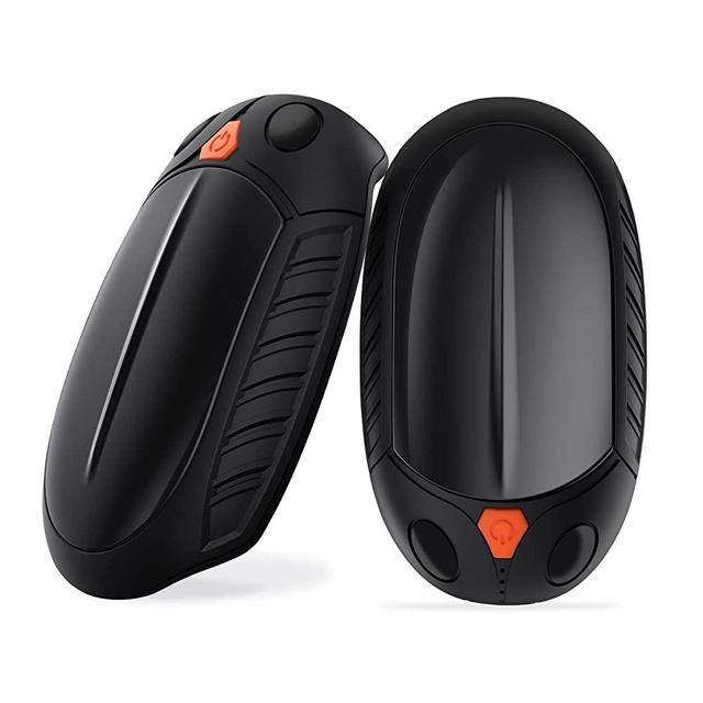 Hand Warmers Rechargeable, 2 in 1 Electric Handwarmers 5200mAh with 12Hrs Long Heating, Quick Charge Portable Pocket Hand Warmer Great Gift for Christmas Outdoors, Hunting, Golf, Camping