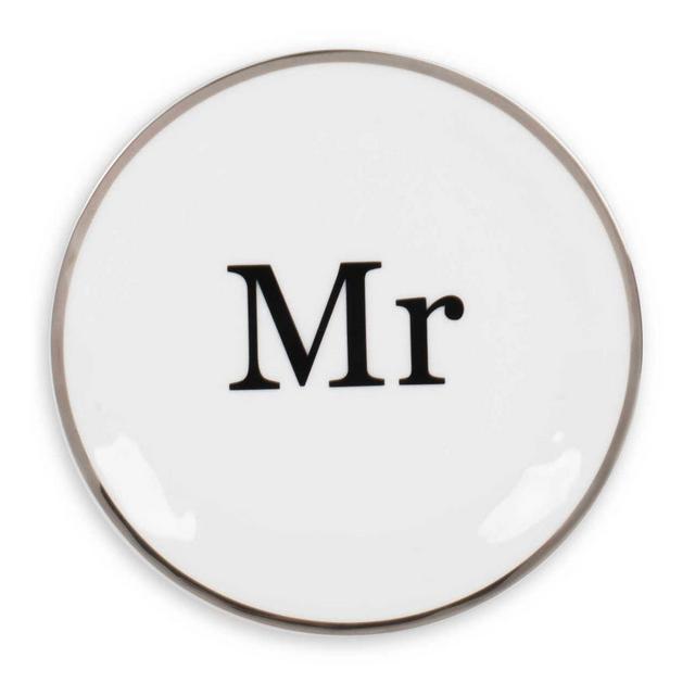 Olivia & Oliver Harper Platinum "Mr." Dessert Plate