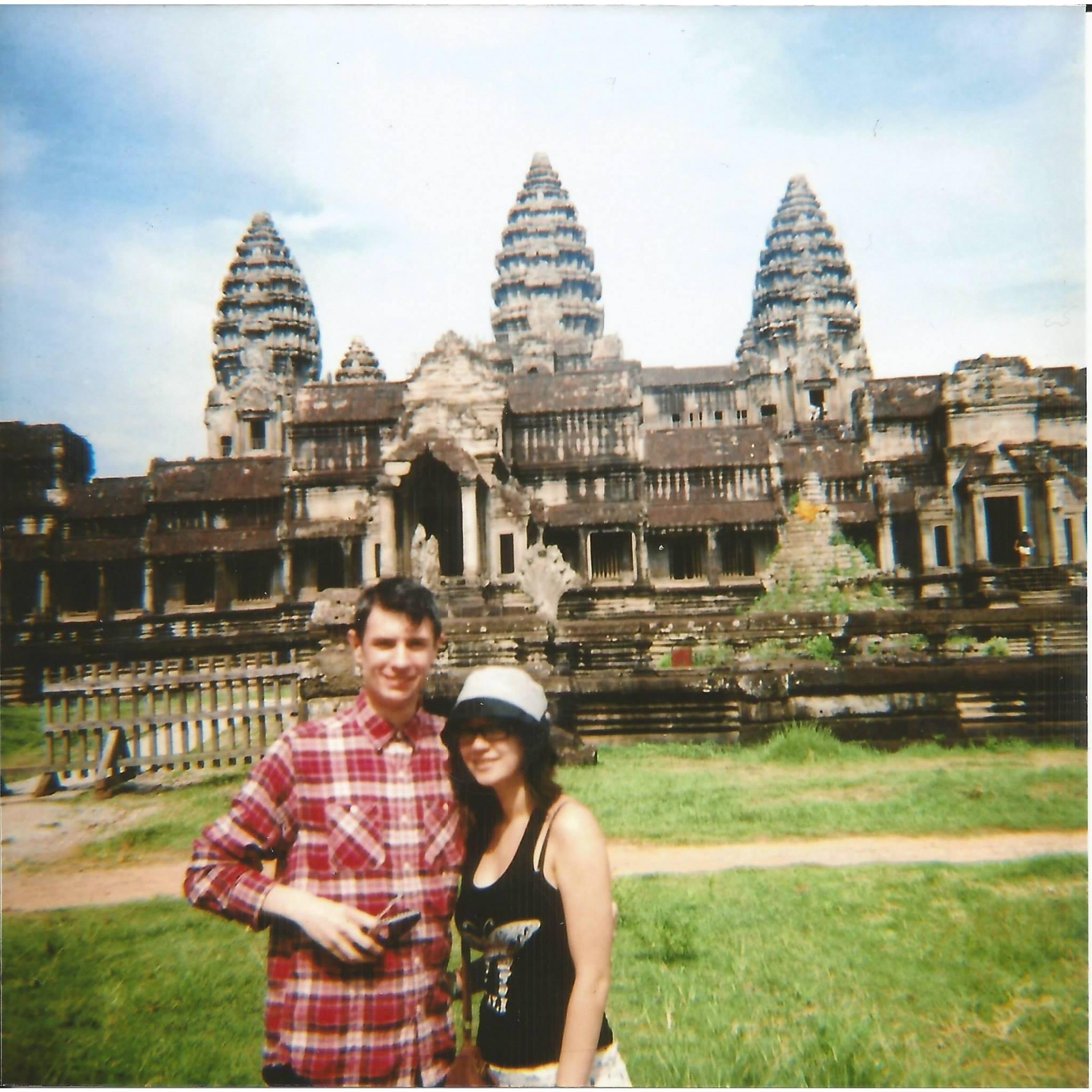 Young us in front of Angkor Wat in 2013.