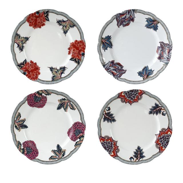 Bernardaud Braquenié Assorted Dinner Plates, Set of 4