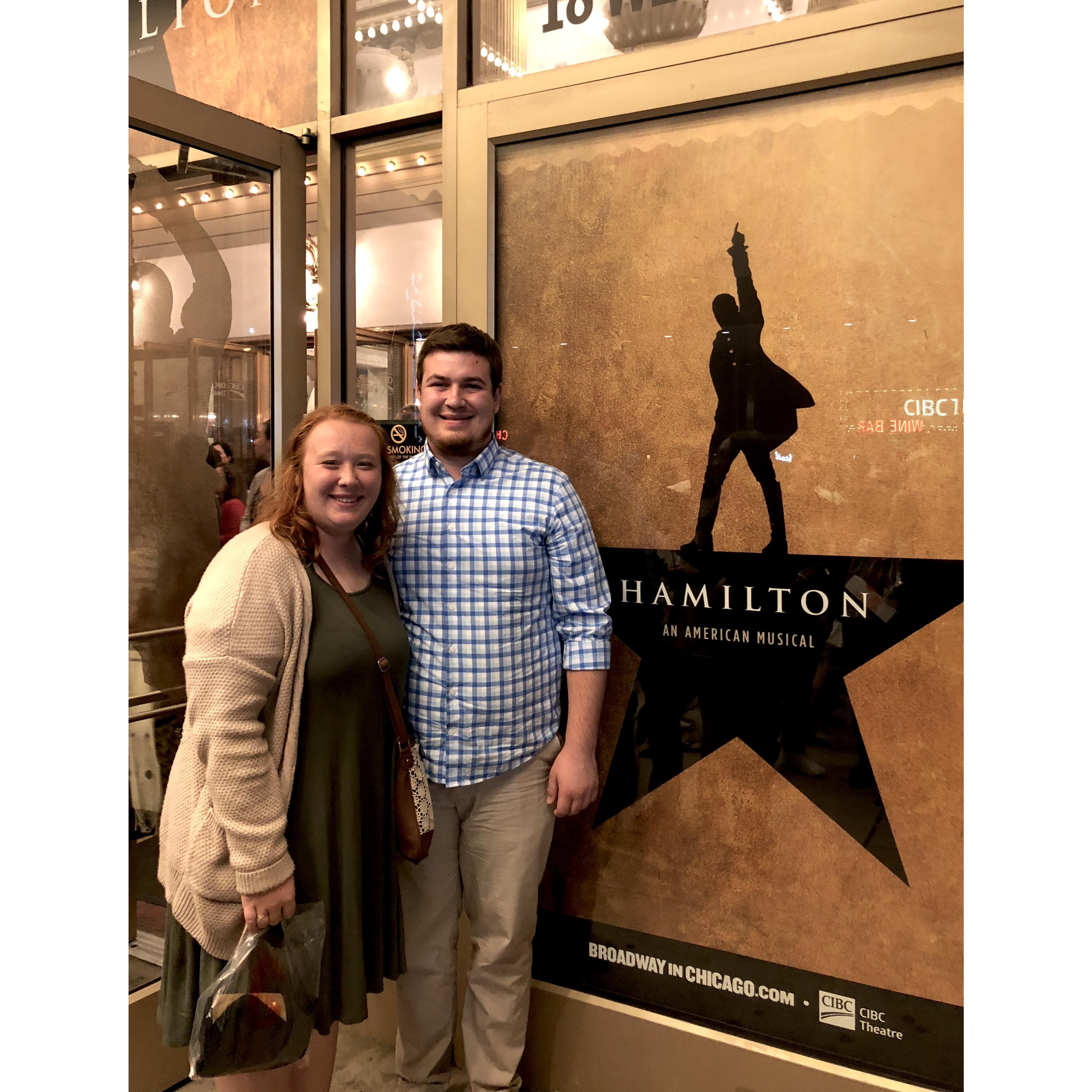 Mariah is a HUGE Hamilton fan and Luke surprised her with 2 tickets to the show in 2018! Mariah was crying before the show even started.