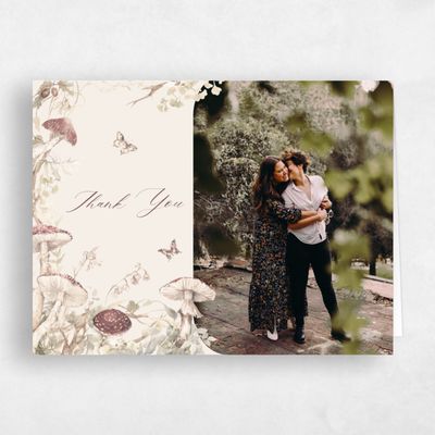 Linen, Beige Wedding Thank You - Eden Photo