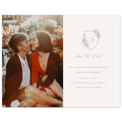 Beige Rustic Wedding Digital Save the Date - Joya Photo