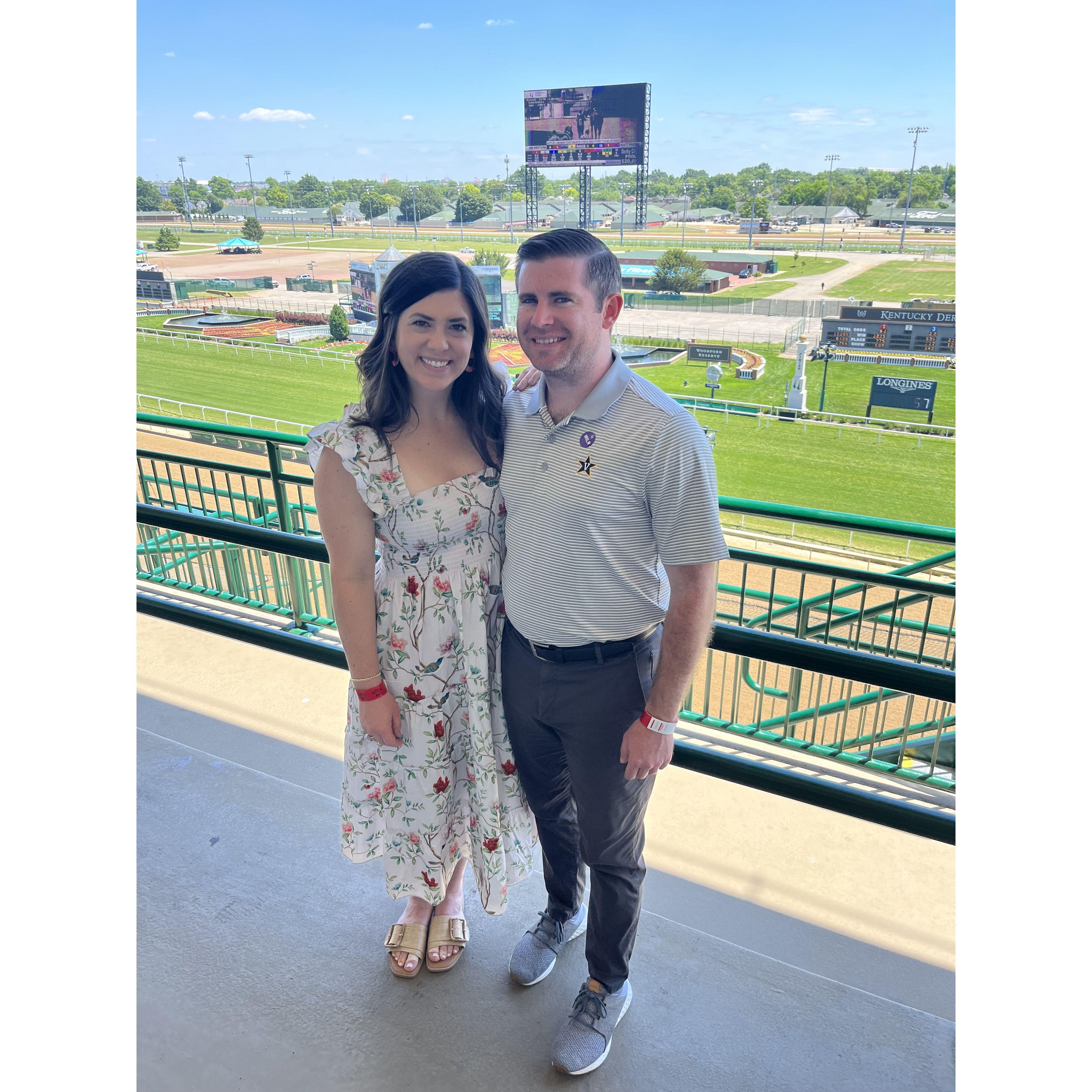 Erin's first of many trips to historic Churchill Downs.