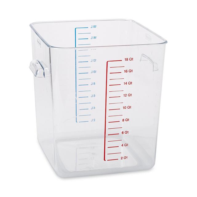 Rubbermaid Commercial Space Saving Food Storage Container, 18 Quart, FG631800