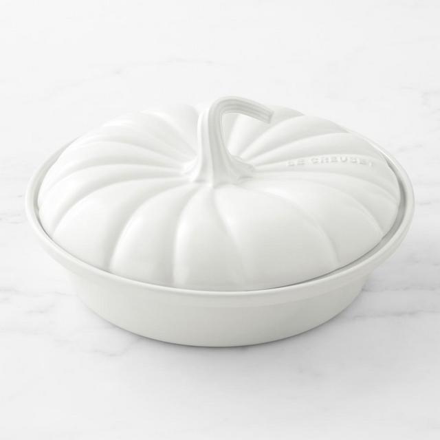 Le Creuset Stoneware Pumpkin Covered Baker, Matte White