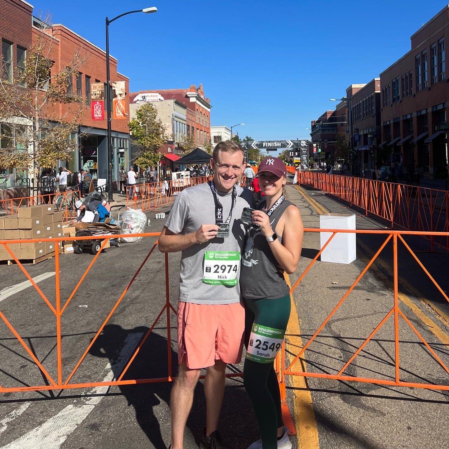 Our first marathon together in Colorado, October 2022.