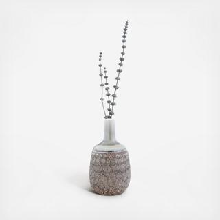 Crackle Stoneware Bud Vase