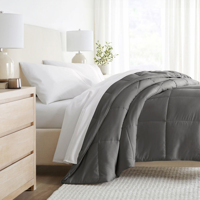 All Season Comforter Down Alternative Filling - Becky Cameron, Gray, Full/Queen