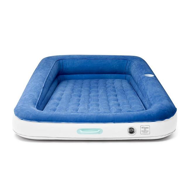 SoundAsleep Dream Series Kids Air Mattress with High Speed External Pump - Extra Tall Safety Bumpers - Portable, Toddler Blow up Bed for Kids - Inflatable Toddler Air Mattress for Home and Camping