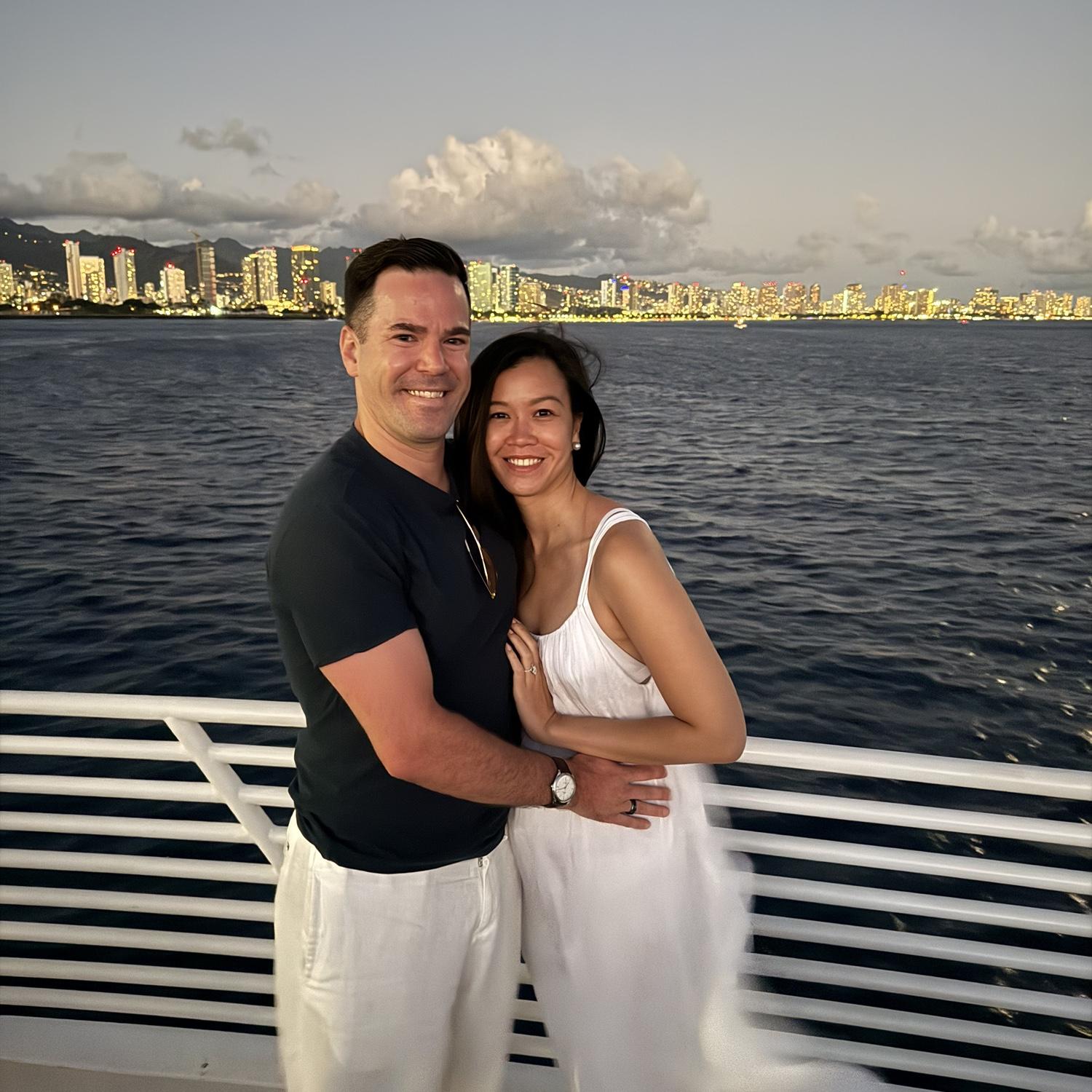 Fireworks cruise in Honolulu until the waves got me sick.