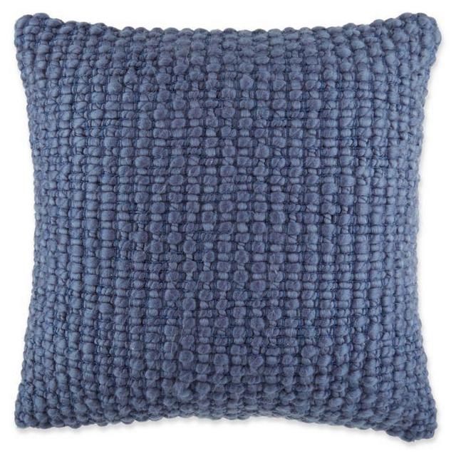 Kenneth Cole Theo Slub Square Throw Pillow in Indigo